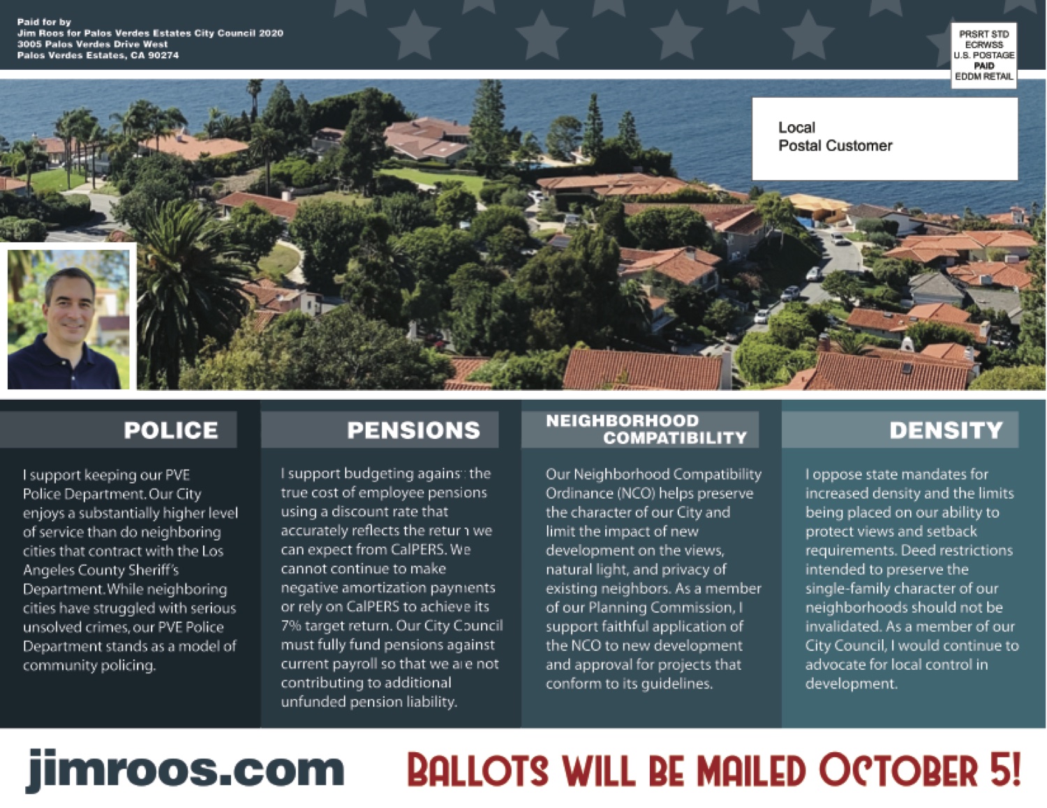 Mailer 3, back: Protecting Our Character, Securing Our Future